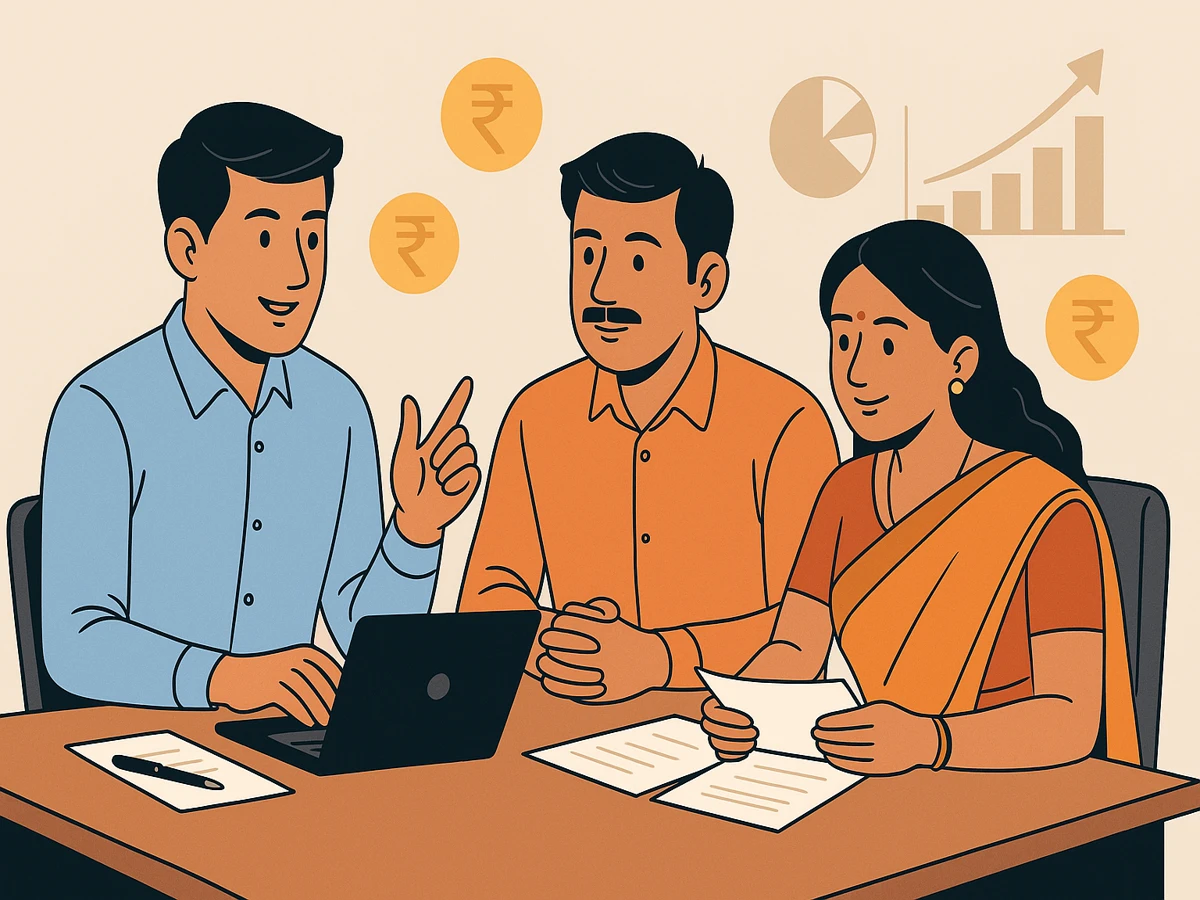 Advisor meeting with client